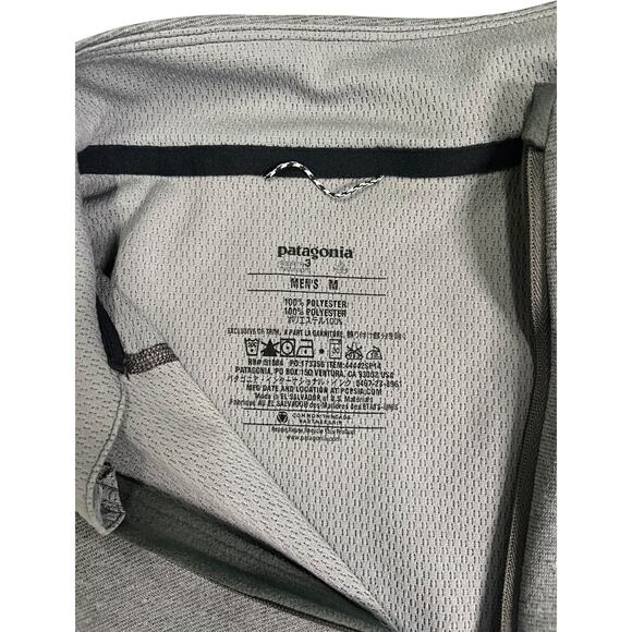 Patagonia Half Zip Mens Medium Gray Capilene Thermal Weight Base Layer Pullover - Picture 3 of 15
